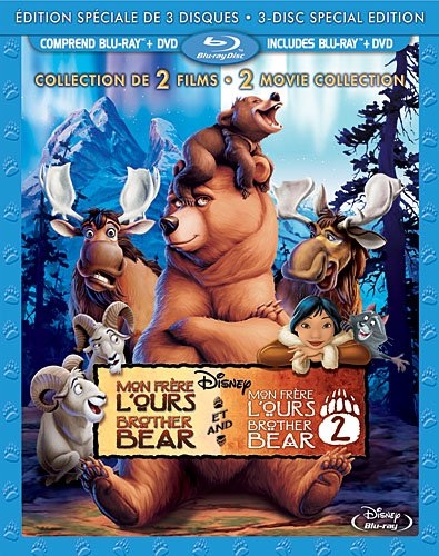 Picture of Mon Frère L’Ours et Mon Frère L’Ours 2/Brother Bear & Brother Bear 2-2-Movie Collection Blu-ray Combo Pack (Blu-ray+2-Disc DVD) Bilingue (Version française)