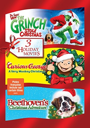 Picture of 3 Holiday Movies (Dr. Seuss’ How the Grinch Stole Christmas /  Curious George: A Very Monkey Christmas / Beethoven’s Christmas Adventure)