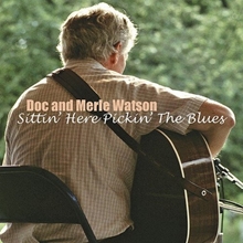 Picture of SITTIN'HERE PICKIN'THE BLU by WATSON DOC & MERLE