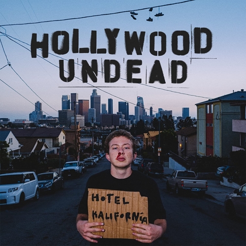 Picture of Hotel Kalifornia (Deluxe Version)(Baby Blue Vinyl) [INDIE EX] by Hollywood Undead [2 LP]