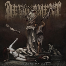 Picture of Obscene Majesty (Gold, Brown And Bone White Tri-Color W/Red, Oxblood And Bone (LP)  by Devourment