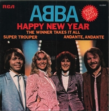 Picture of HAPPY NEW YEAR (CLEAR&BLUE VINYL)(7 INCH)  by ABBA