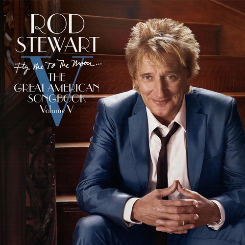 Picture of Fly Me To The Moon - The Great American Songbook Volume 5 (Black Vinyl) (2LP)  by Rod Stewart