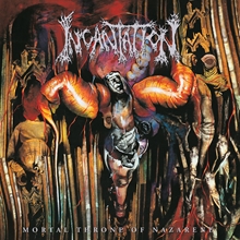 Picture of Mortal Throne Of Nazarene (Reissue) (Custom Ripple Vinyl) (LP)  by Incantation