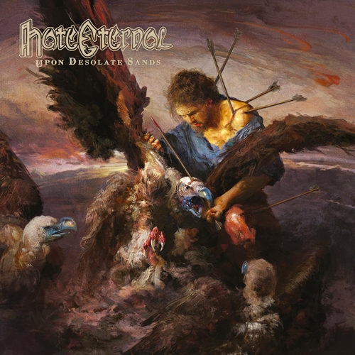 Picture of Upon Desolate Sands (Ltd. Transparent Blue W/ Red Splatters Vinyl Edition) (LP)  by Hate Eternal