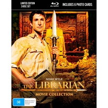 Picture of THE LIBRARIAN MOVIE COLLECTION (QUEST FOR THE SPEAR / RETURN TO KING SOLOMON'S MINES / CURSE OF THE JUDAS CHALICE) - LIMITED EDITION BLU-RAY (LENTICULAR HARDCOVER + PHOTO CARDS) [Blu-ray]