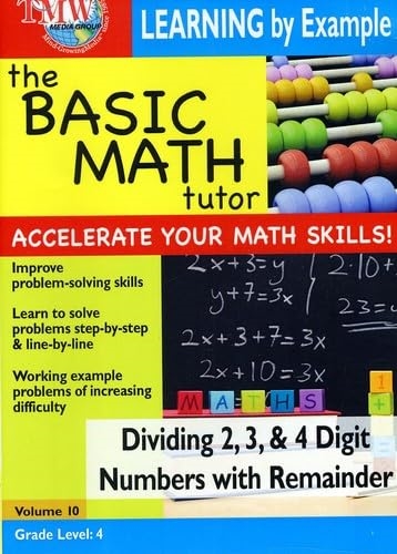 Picture of BASIC MATH TUTOR DIVIDING 2 3 & 4 DIGIT NUMBERS