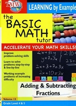 Picture of BASIC MATH TUTOR ADDING & SUBTRACTING FRACTIONS