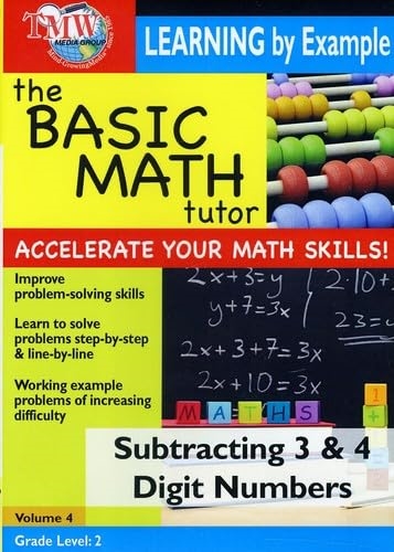 Picture of BASIC MATH TUTOR SUBTRACTING 3 & 4 DIGIT NUMBERS