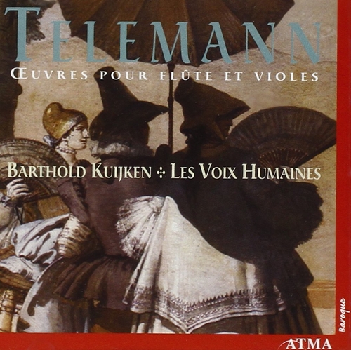 Picture of TELEMANN WORKS FOR FLUTE  by KUIJKEN / LES VOIX HUMAINE