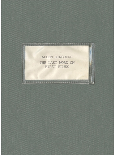 Picture of The Last Word On First Blues  by Allen Ginsberg